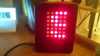Arduino scrolling message and clock on 5x7 LED matrix test