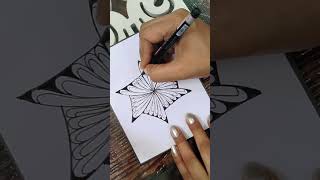 Zentangle flower/how to draw zentangle flower#zentangle #pattern #easy #beautiful #flowers #shorts