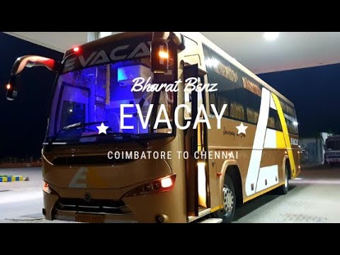 Evacay Bharat Benz Sleeper Coimbatore To Chennai Interior And Exterior Parallel Chase With Kpn
