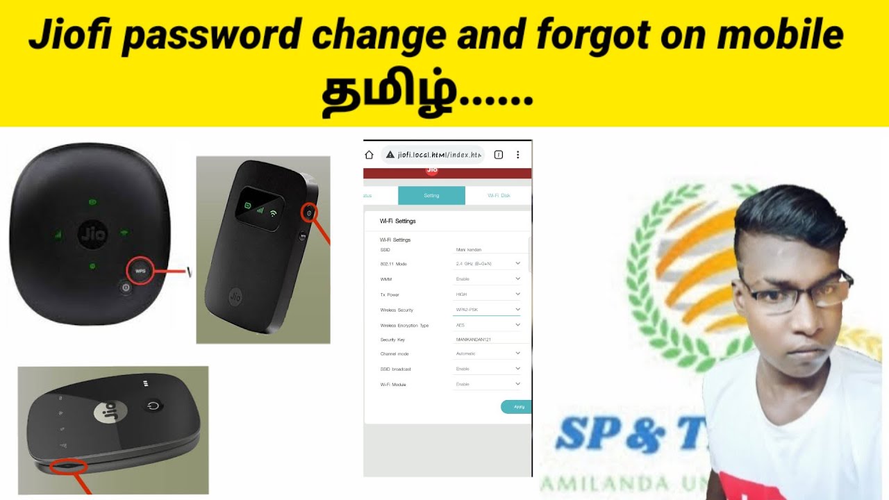 how to change jio modem password and on mobile in Tamil/password