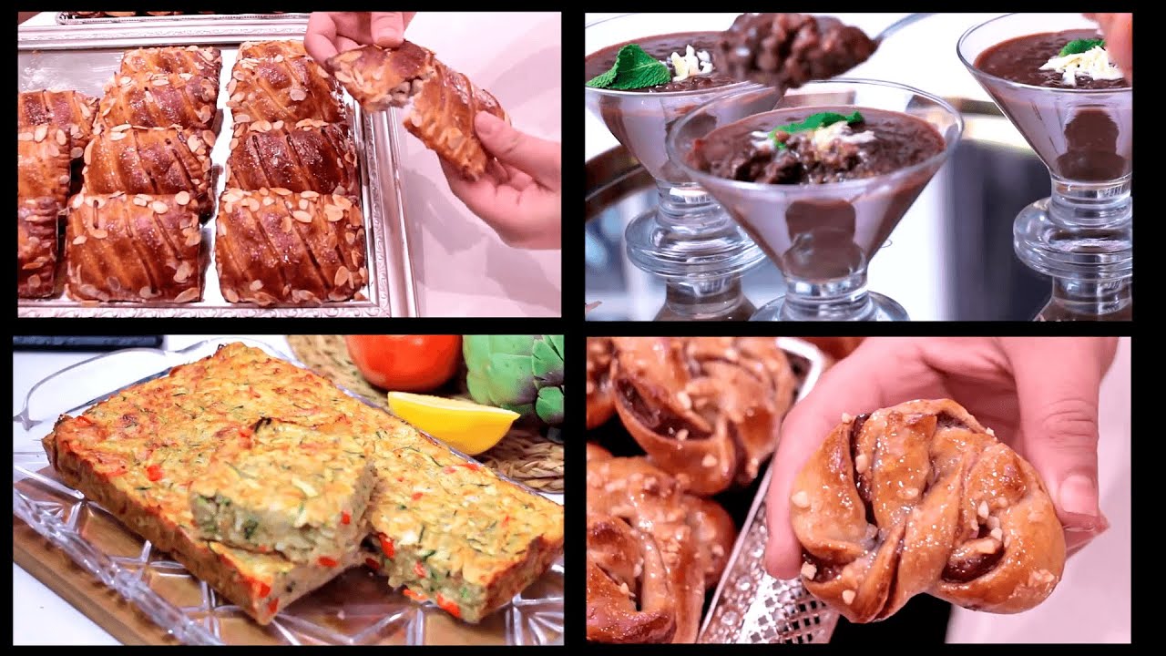 فطور رمضان 18 مع الشاف نادية🥖فطائر صحية مالحة وحلوة من نفس العجين👌فطيرة الخضر  تحلية صحية طوب🍹 🇲🇦