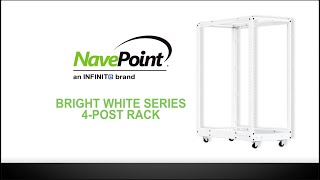 Navepoint Bright White Series 4-Post Rack