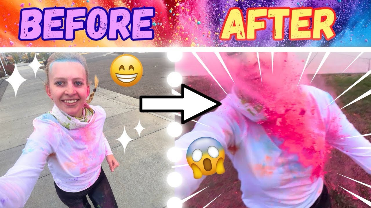 Мой первый ЦВЕТНОЙ забег в колледже!!!