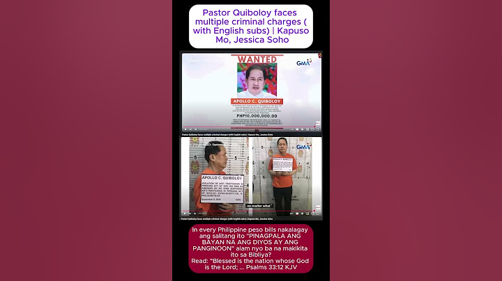 Pastor Quiboloy faces multiple criminal charges (with English subs) | Kapuso Mo, Jessica Soho