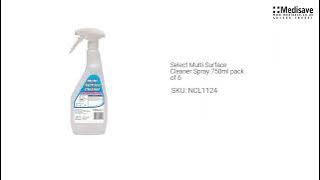 Select Multi Surface Cleaner Spray 750ml pack of 6 NCL1124