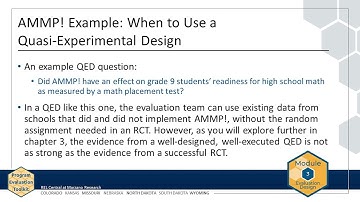 Module 3, Chapter 1: Evaluation Design (REL Central)