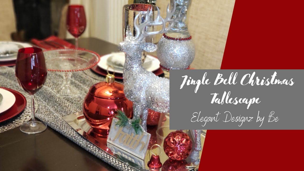 Winter Holiday Glam Christmas Table Decor | Jingle Bell Christmas Tablescape Collab | Christmas DIY