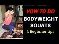 How to do Bodyweight SQUATS | Beginner/Home workout |  DP Fitness