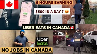 Uber Eats Food Delivery In Canada | 6 Hours Earning Revealed | Best Job For International Students 