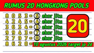 PREDIKSI HK POOLS HARI INI 10 AGUSTUS 2026 | BOCORAN HONGKONG MALAM INI | RUMUS KEPALA EKOR JITU