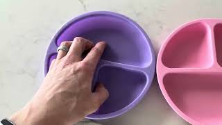 WeeSprout Silicone Divided Plates No Lids, 100% Food Grade Silicone Plates Review