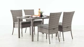 Bali 4 Seat Rattan Garden Dining Set from Furniturebox UK