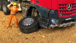 Amazing Bruder Truck Crash! RC model toys motion video for kids!