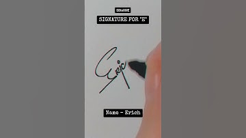 Signature for E | Erich | SBtellME Calligraphy and Handwriting #shorts #signature #calligraphy