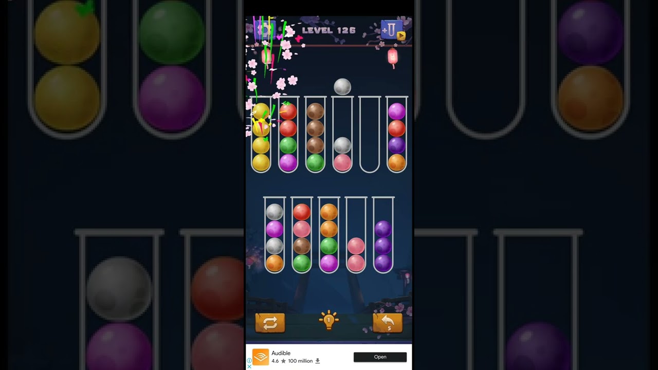 Color Ball Sort Puzzle Level 126 Solution