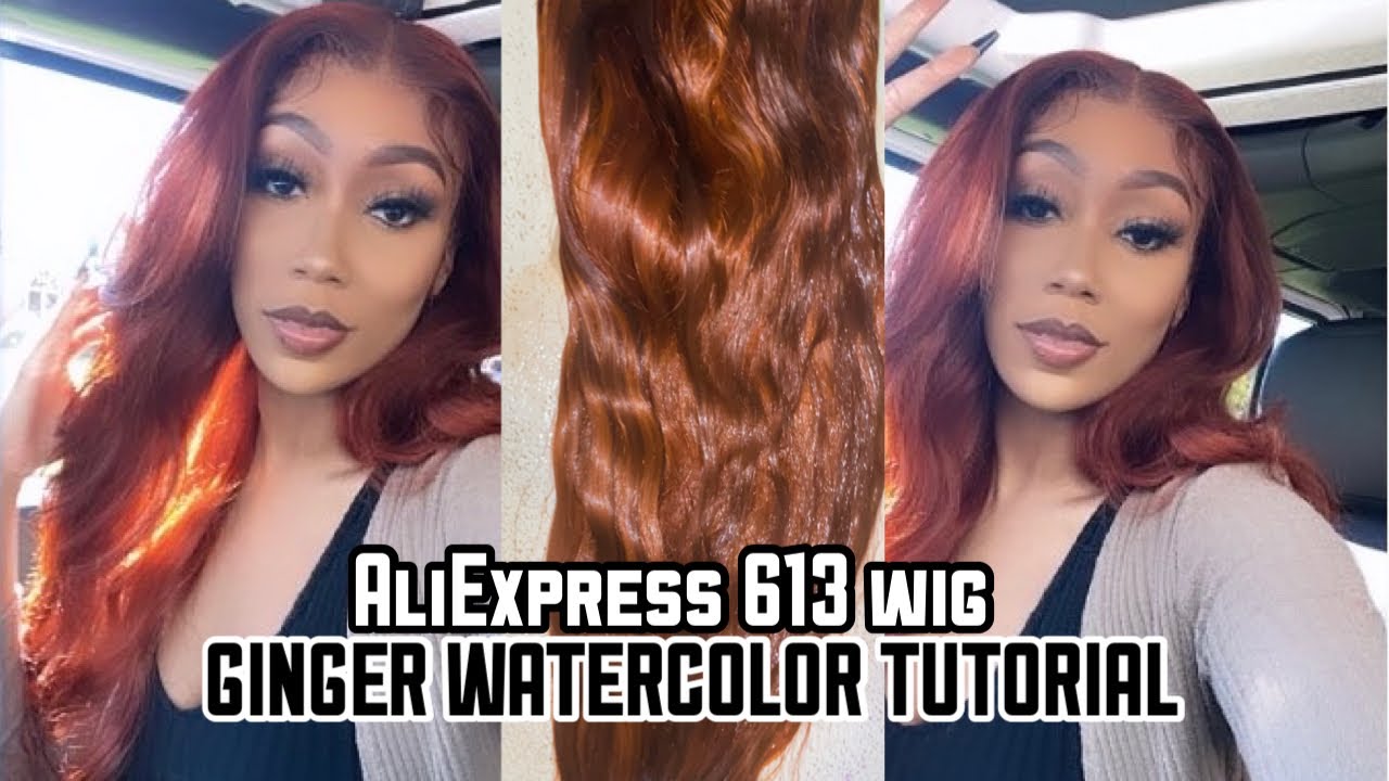BEST ALIEXPRESS 613 WIG + EASY GINGER WATERCOLOR TUTORIAL | ALIEXPRESS