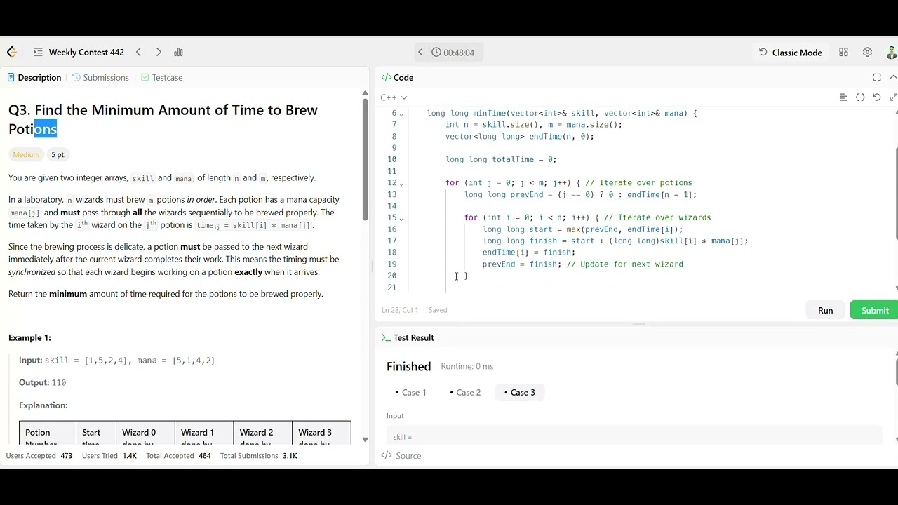 q3-find-the-minimum-amount-of-time-to-brew-potions-leetcode-contest