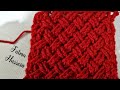 كوفية كروشية ب غرزة الباسكت المائلة
نشتغلها بالعرض لسهولة تحديد الطول المطلوب Crochet Tutorial free