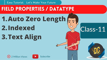 Field Properties of Datatype in Design View 2 |MS-Access Class-11 | MeetsDC