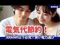 電力会社選び、毎月の電力量300kWh以下の家庭向け
