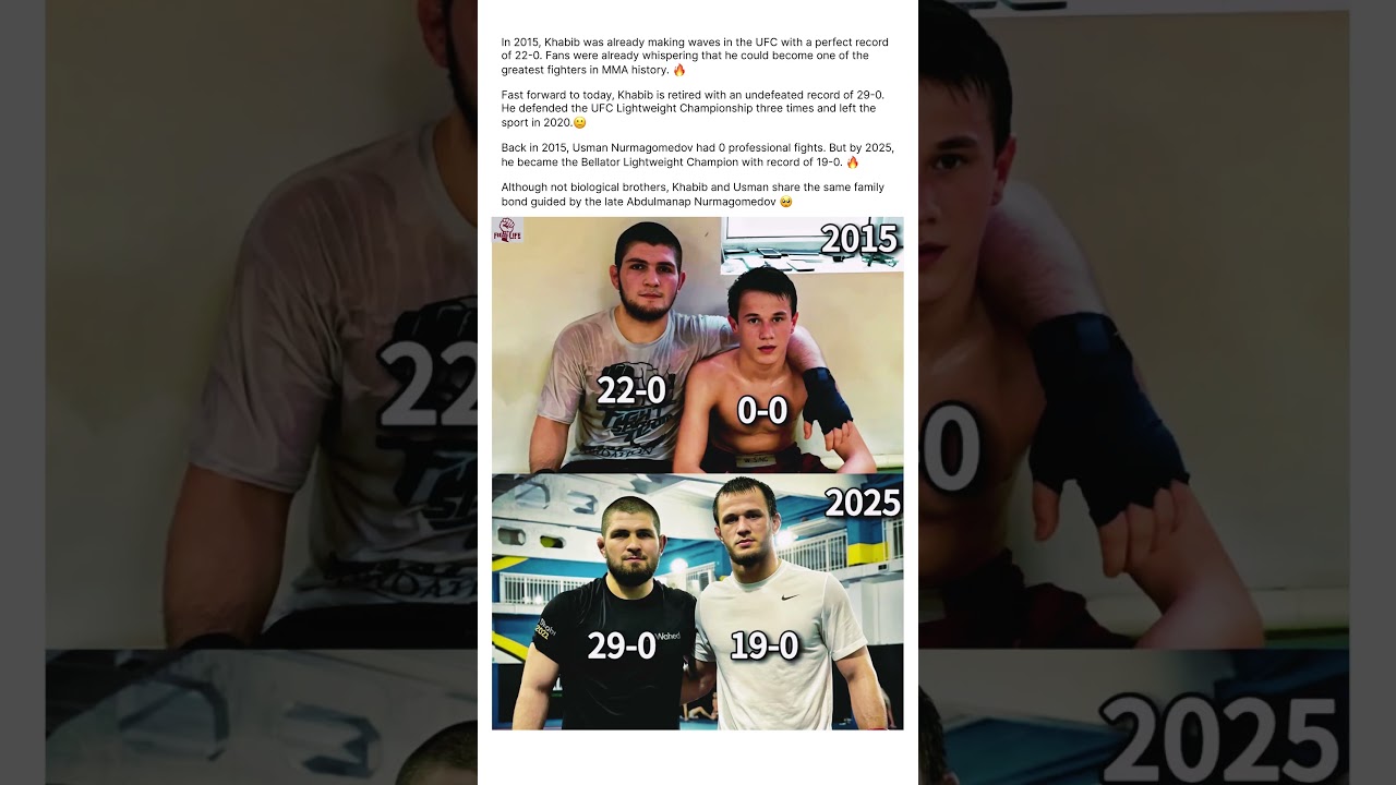 Khabib & Usman Nurmagomedov 2015 vs 2025 🔥