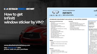 HOW TO GET INFINITI BUILD SHEET & WINDOW STICKER BY VIN | MSRP, Features, and More!