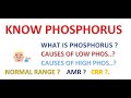 What Is Phosphorus Test | Normal Range | Critical Ranges | Low Phosphorus causes | High phosphorus