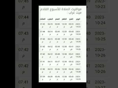 اوقات الصلاة في مدينة ميت غراب السنبلاوين الدقهلية مصر اكتوبر 2023م