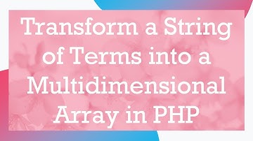 Transform a String of Terms into a Multidimensional Array in PHP