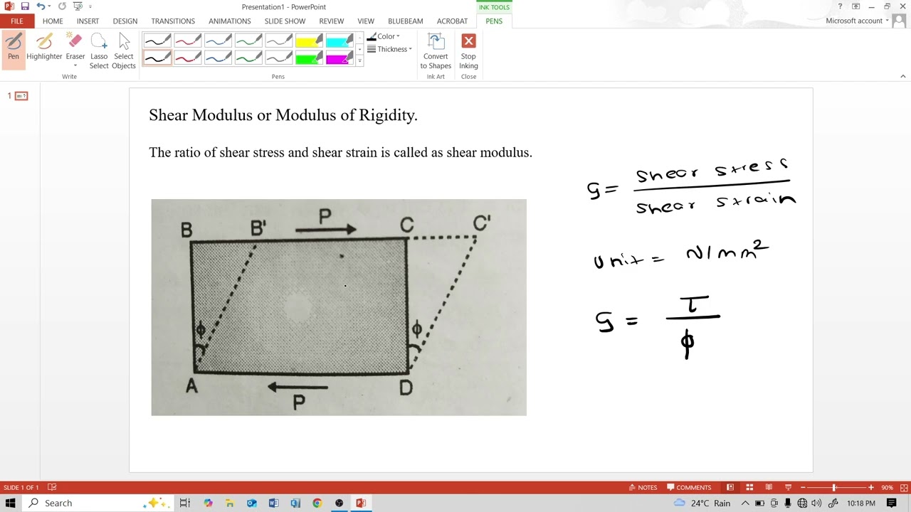 Shear Modulus or Modulus of Rigidity