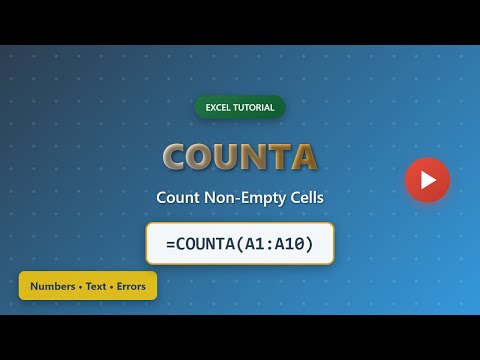 Excel COUNTA Function: