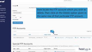 How to Delete an FTP User account from cPanel   Host co in
