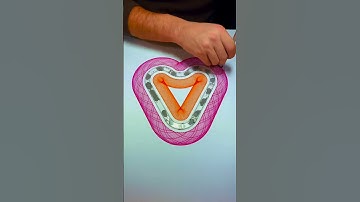 Two intertwined hearts with a magical triangle#spirographshr #asmr #spirograph #satisfying #shr #art