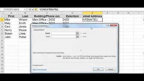 Excel   Automatically generating Email Addresses