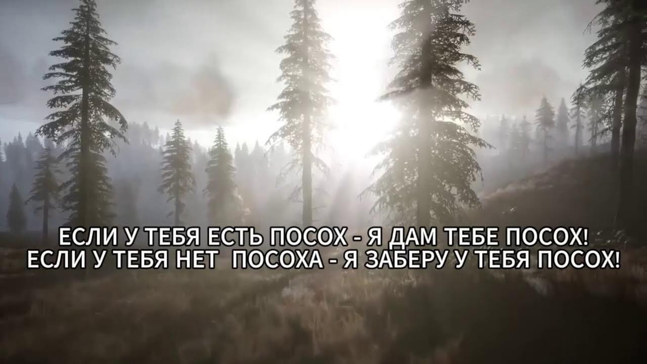 ЕСЛИ У ТЕБЯ ЕСТЬ ПОСОХ - Я ДАМ ТЕБЕ ПОСОХ! ЕСЛИ У ТЕБЯ НЕТ ПОСОХА - Я ЗАБЕРУ У ТЕБЯ ПОСОХ!