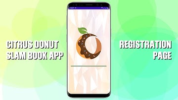 Registration Page Video Demonstration | Citrus Donut Slam Book Application