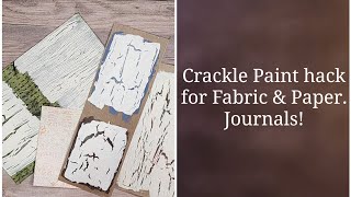 Vintage look for Journal! Cracked paint hack on fabric & paper!? #junkjournal #junkjournalideas
