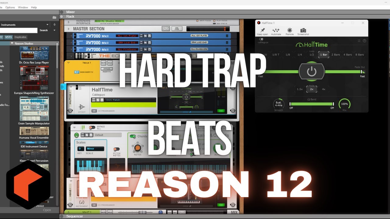 How to make Hard Trap beats from scratch in Reason 12 - YouTube