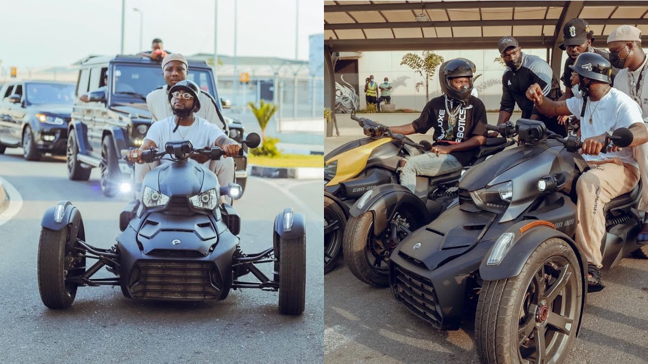 Stonebwoy Fills Kotoka Airport With Motor Bikes To Welcome Davido & Escort Him To Hotel