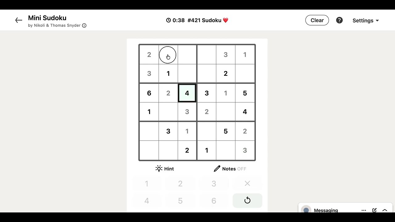 LinkedIn Mini-Sudoku Answer Today | 06 October 2026 - Puzzle #421