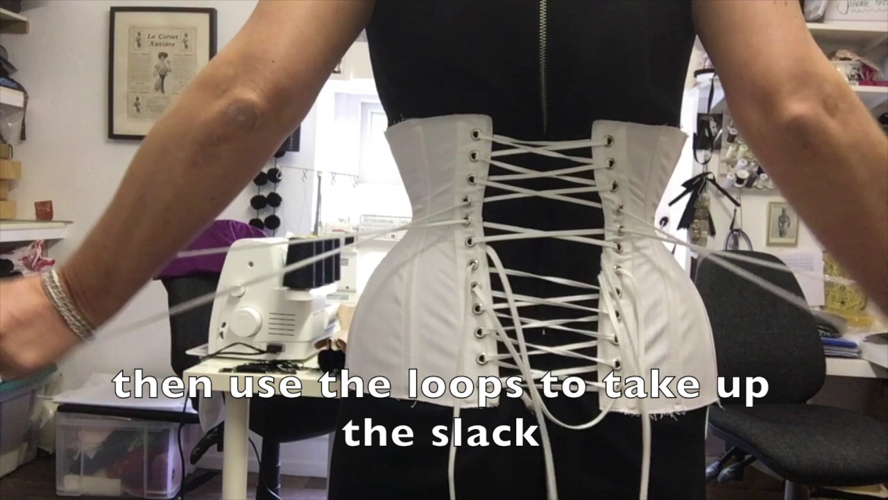 Corsetry Lacing yourself into a corset toile or corset YouTube
