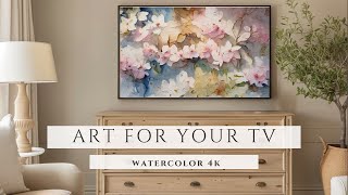 Springtime Floral Symphony | Art For Your TV | Watercolor Blossom Array | 4K UHD | 2-Hour Visual