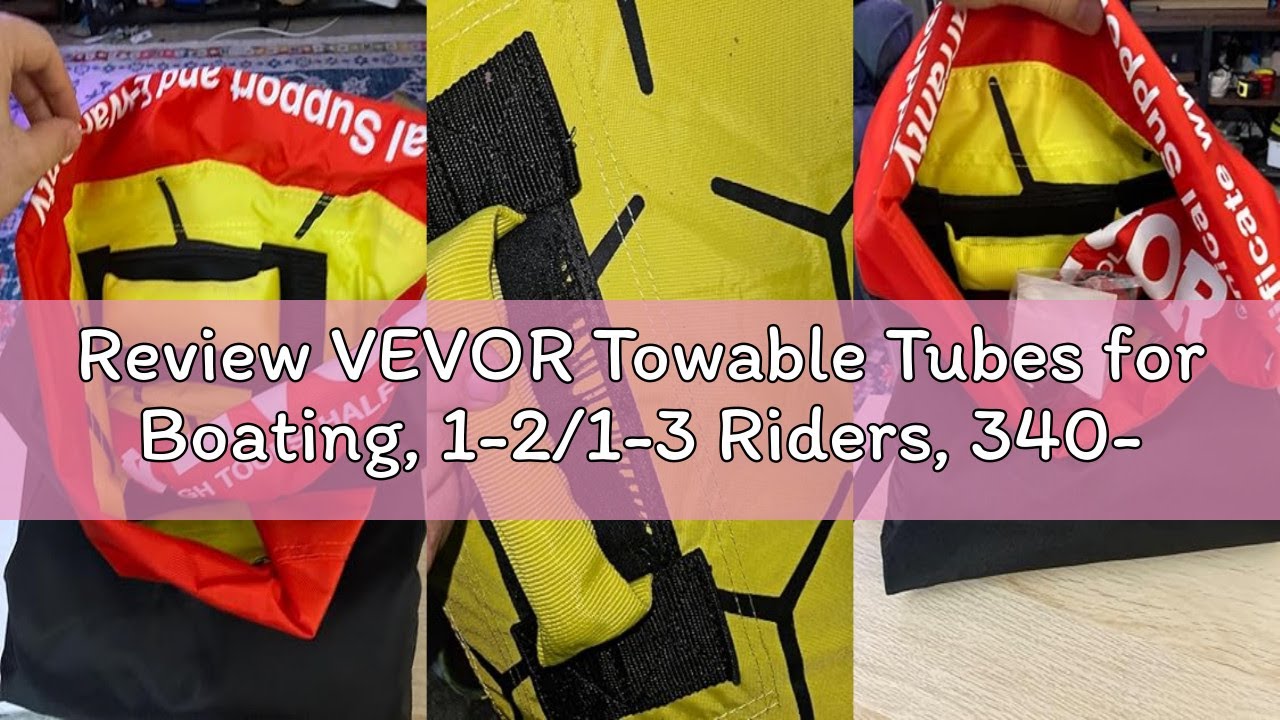 Review VEVOR Towable Tubes for Boating, 1-2/1-3 Riders, 340-510 lbs, 51.8"-63", Full Nylon Cover, EV