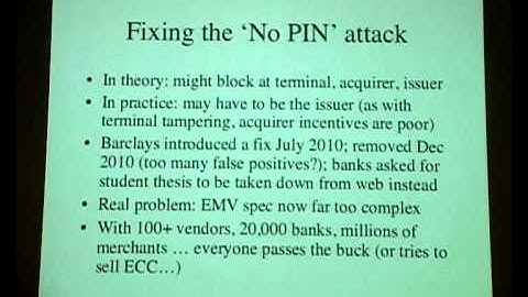 Invited Talk by Ross Anderson