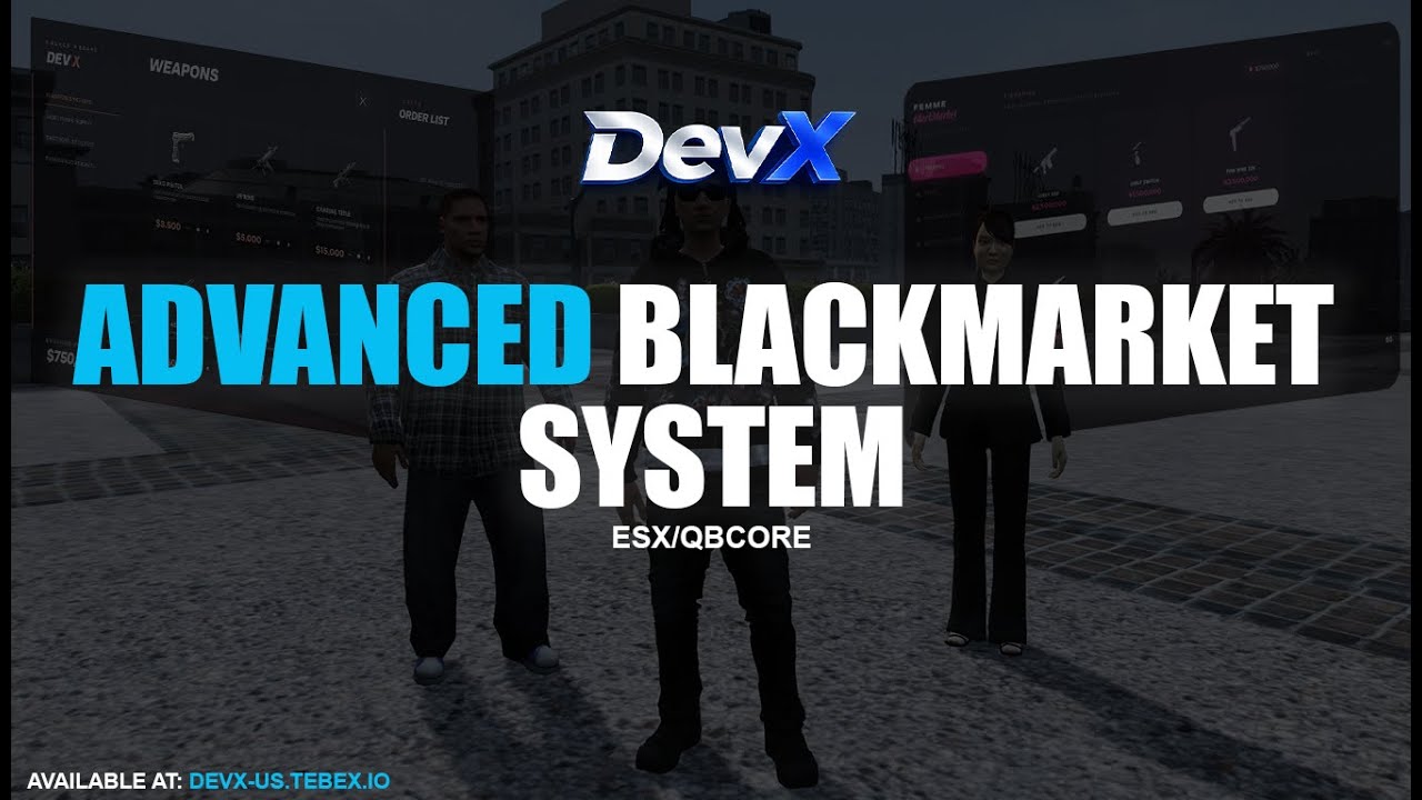 [ESX/QBCORE] Advanced 2 in 1 Blackmarket System | Fivem Script | DevX