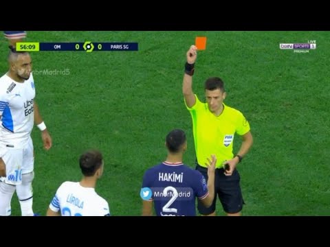 لحظة طرد اشرف حكيمي