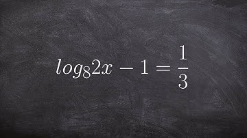 Solving a logarithmic equation by converting to exponential form