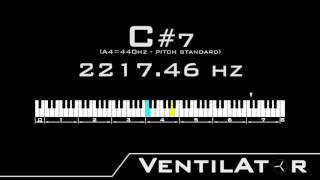 C#7 / 2217.46hz @A440hz Tone For Instrument Tuning