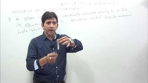 Application of Derivatives-1 Derivative as a rate measure