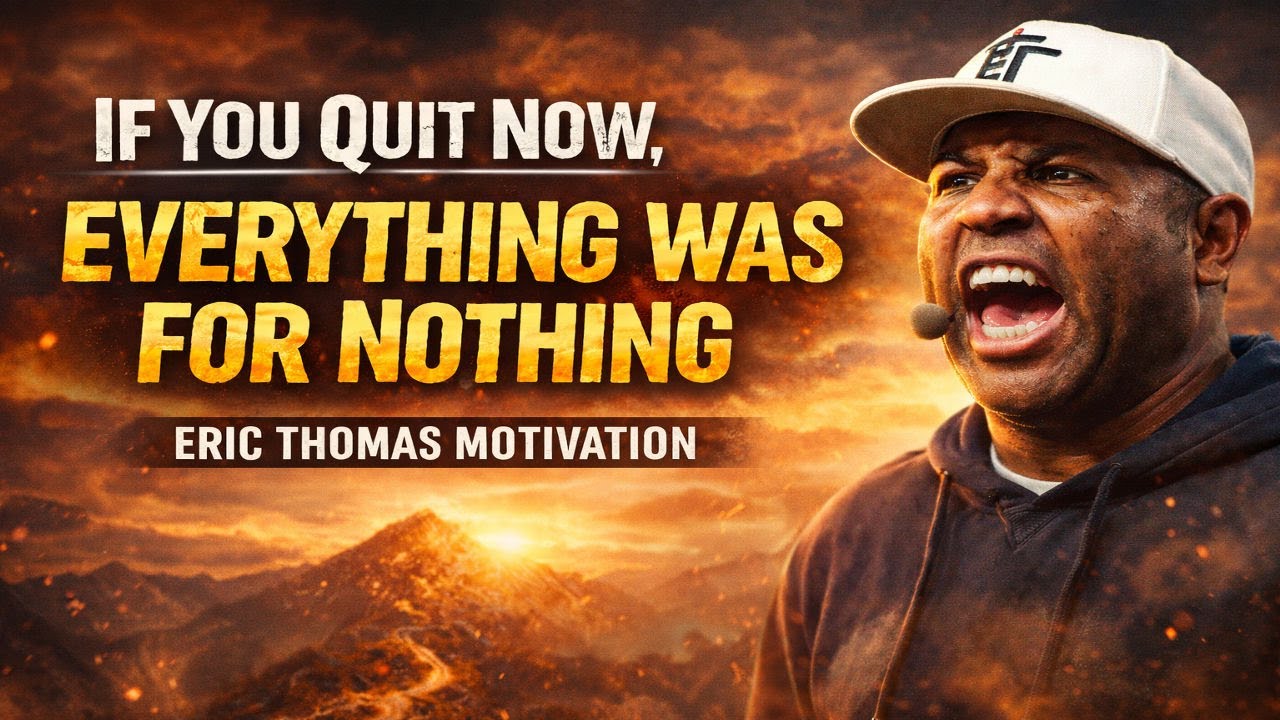 IF YOU QUIT NOW, EVERYTHING WAS FOR NOTHING | Eric Thomas Motivation